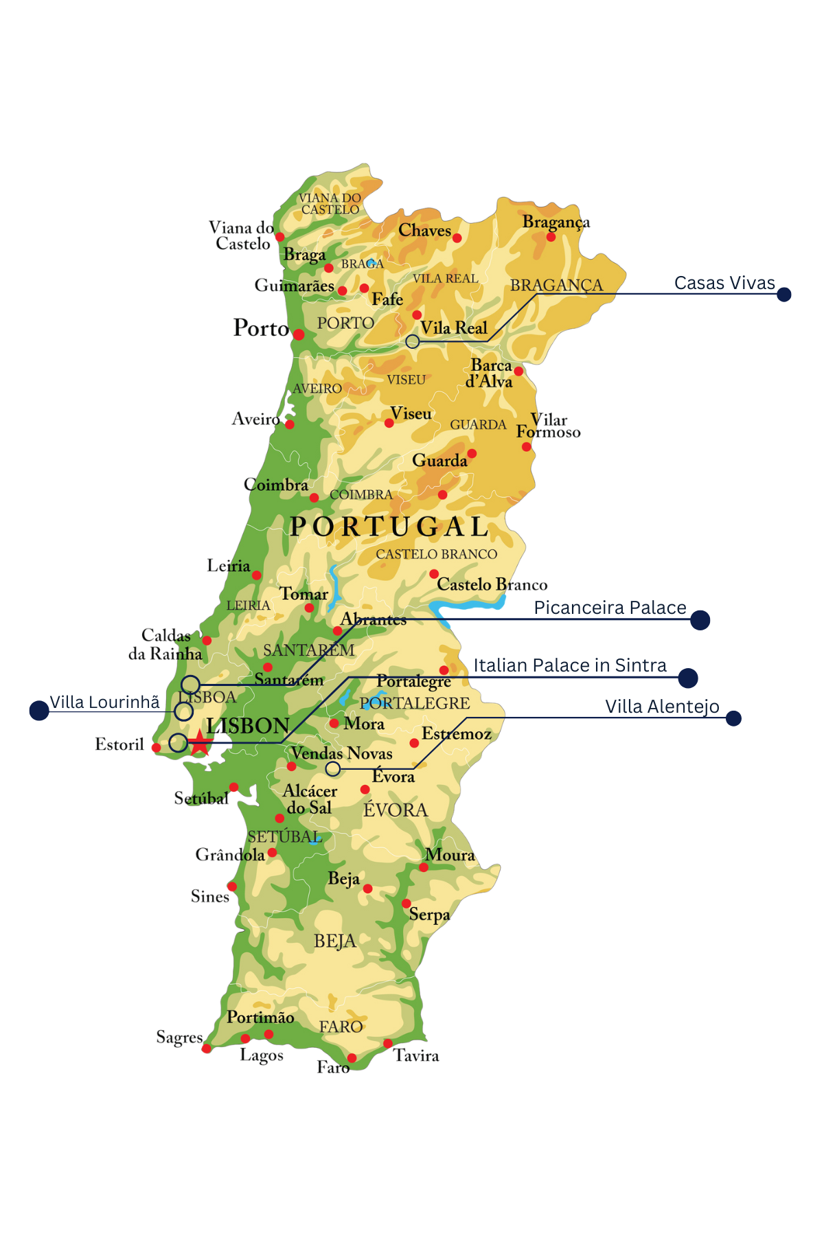 Map of Portugal